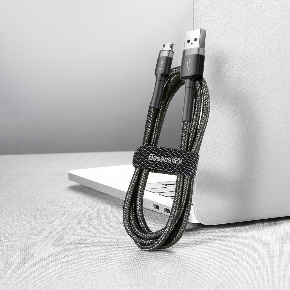 Baseus Cafule Series Micro-USB Gevlochten Kabel 2m Zwart/Grijs afbeelding 6