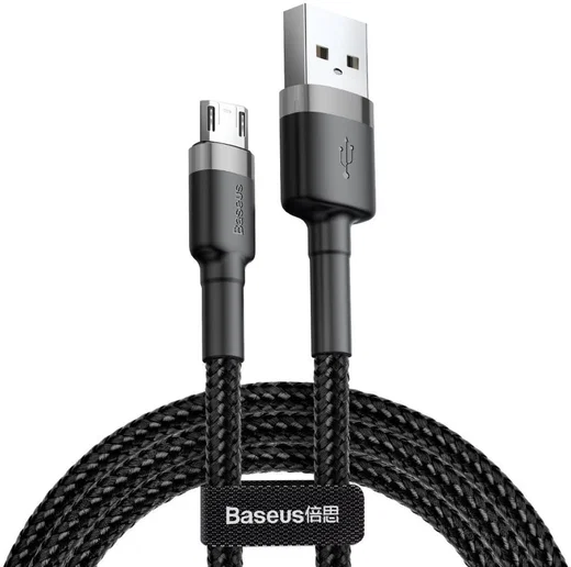 Baseus Cafule Series Fast Charge Micro-USB Gevlochten Kabel 1m Zwart afbeelding 1