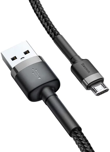 Baseus Cafule Series Fast Charge Micro-USB Gevlochten Kabel 1m Zwart afbeelding 4