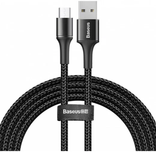 Baseus Halo Series Quick Charge Micro-USB Lichtgevende Kabel 2m Zwart afbeelding 1