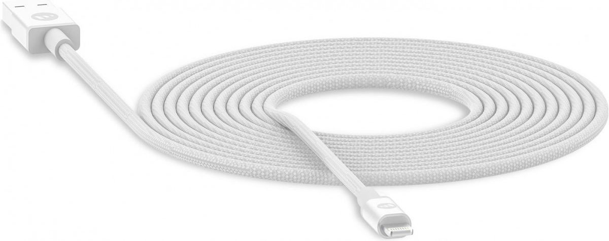 Mophie USB-A naar Lightning Kabel 3m Wit afbeelding 2