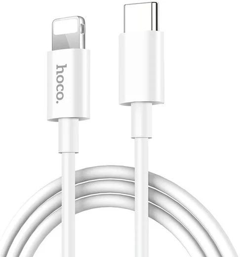 Hoco Swift Series Power Delivery USB-C naar Lightning Kabel 1m Wit afbeelding 1