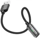 Hoco 3-in-1 USB-A naar Duo Lightning Adapter Zwart afbeelding 4