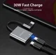 Dux Ducis Universele USB-C naar 2x USB-C Adapter 90 Graden Haaks afbeelding 9