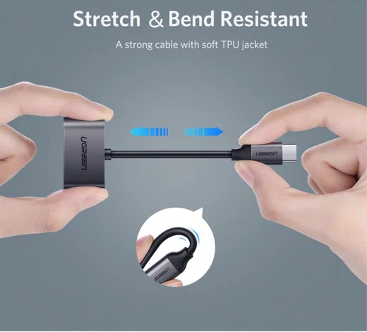 Stijlvolle Universele USB-C naar USB-C + Audio Jack Adapter afbeelding 4