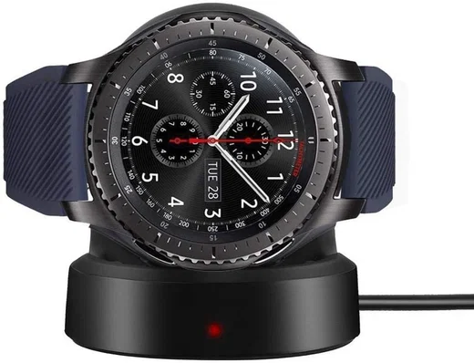 Samsung Galaxy Watch / Gear Watch Oplader Draadloos Opladen Dock Zwart afbeelding 1