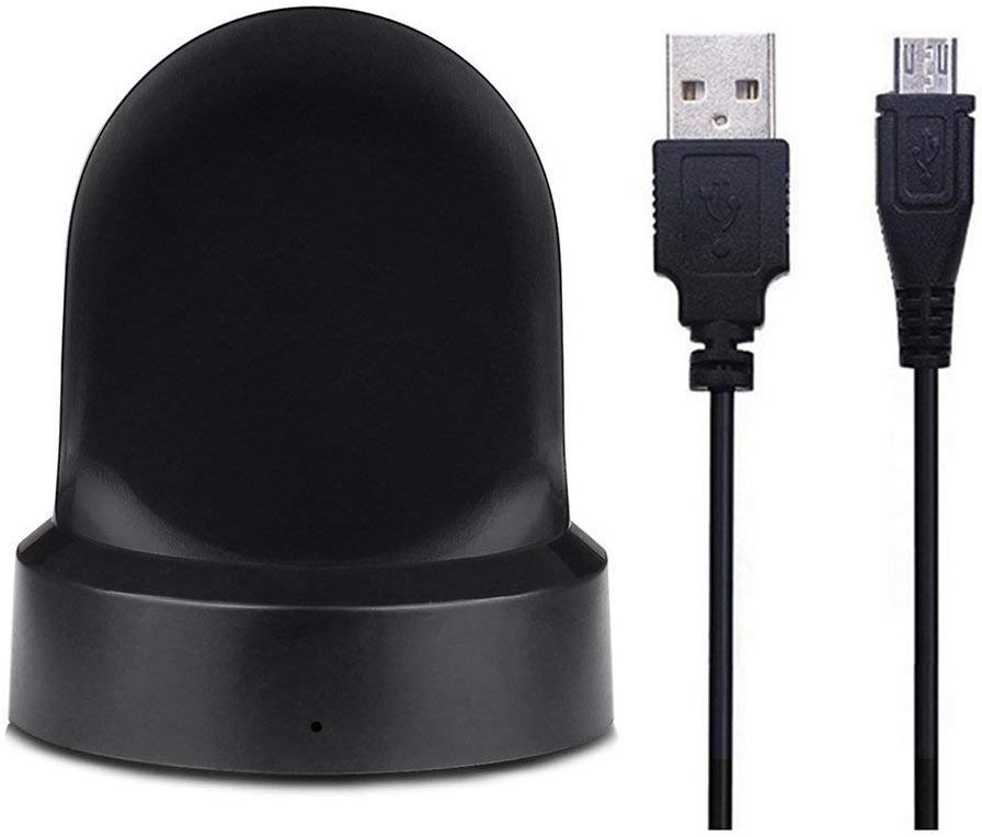 Samsung Galaxy Watch / Gear Watch Oplader Draadloos Opladen Dock Zwart afbeelding 2