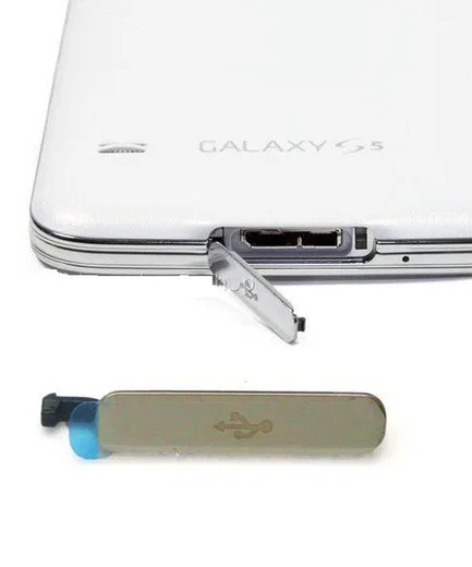 Samsung Galaxy S5 Waterdichte USB Cover Goud afbeelding 1