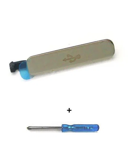 Samsung Galaxy S5 Waterdichte USB Cover Goud afbeelding 2