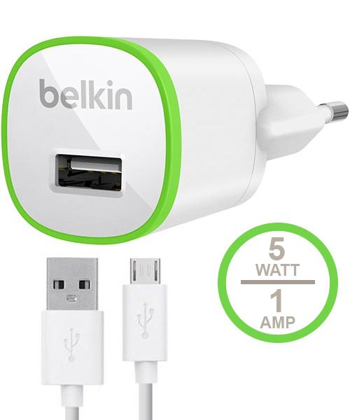 Belkin USB Thuislader met Micro-USB Kabel (1,2) 1A Wit afbeelding 1
