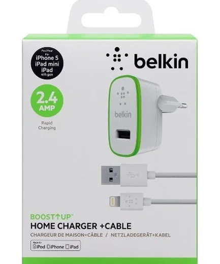 Belkin BOOST↑UP 2.4A Apple Lightning iPad / iPhone Oplader 1,2M Wit afbeelding 2