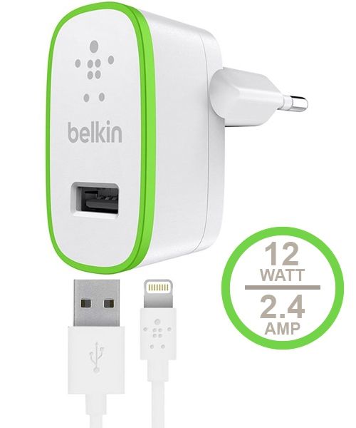 Belkin BOOST↑UP 2.4A Apple Lightning iPad / iPhone Oplader 1,2M Wit afbeelding 1