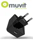 Muvit Thuislader 220V Duo USB 3.1Amp Zwart afbeelding 1