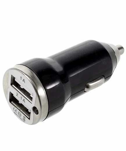 Dual USB Universele Autolader Zwart afbeelding 1