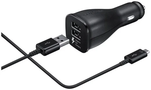 Samsung Fast Charging Dual Car charger USB-C Fast Charge Oplader Zwart afbeelding 1
