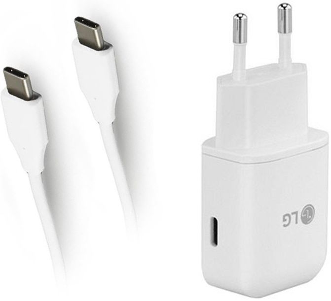 Originele LG Oplader met USB-C Kabel (0,9M) Wit afbeelding 1
