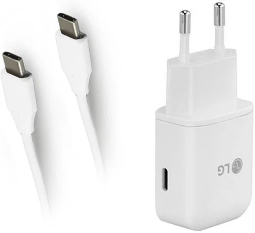 Originele LG Oplader met USB-C Kabel (0,9M) Wit afbeelding 1