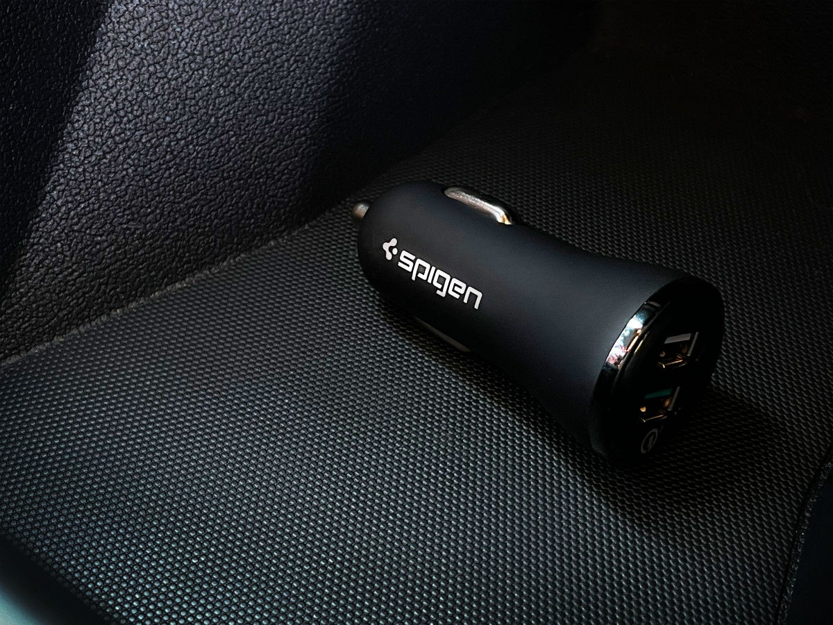 Spigen Quick Charge Autolader Zwart afbeelding 7