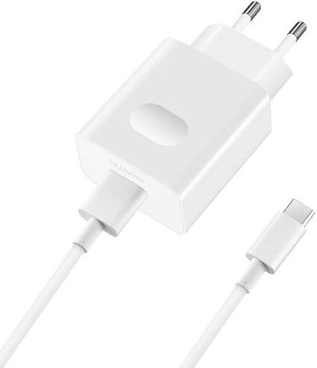 Originele Huawei Quick Charge oplader AP32 incl. USB-C Kabel Wit afbeelding 1