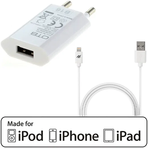 OTB Thuislader met iFrogz Lightning MFI Kabel (1M) voor iPhone afbeelding 1