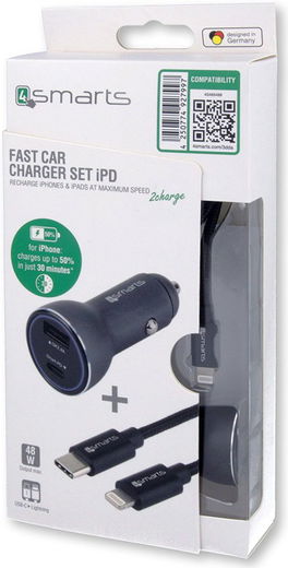 4smarts Fast Charging Autolader met iPhone Kabel (1M) afbeelding 9
