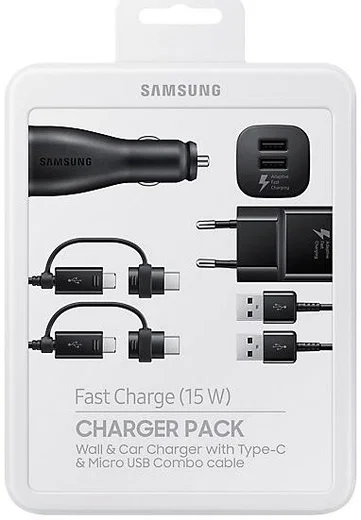 Samsung Power Pack EP-U3100 Lader Set met 2 Opladers en Kabel Zwart afbeelding 1