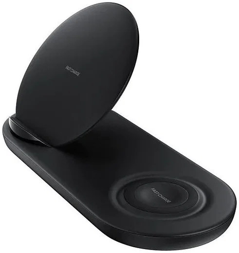 Originele Samsung Wireless Charger Duo Fast Charge Oplader USB-C Zwart afbeelding 1