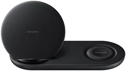 Originele Samsung Wireless Charger Duo Fast Charge Oplader USB-C Zwart afbeelding 2
