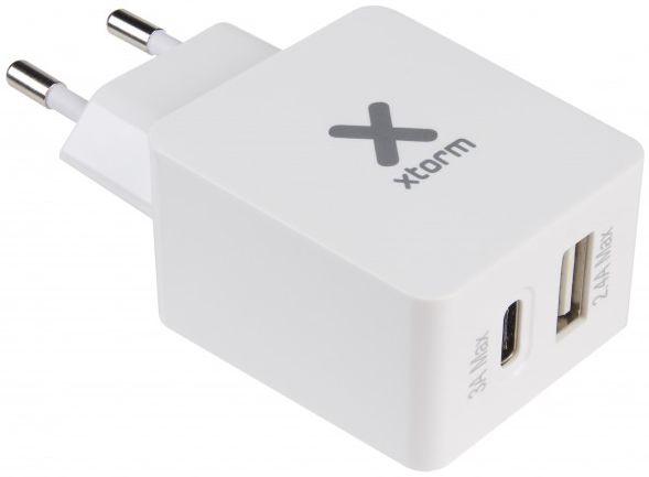 Xtorm Fast Charge Oplader USB en USB-C 3A Wit afbeelding 1