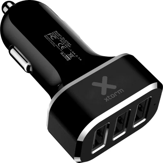 Xtorm Autolader met 3 USB Uitgangen Zwart afbeelding 1