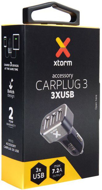 Xtorm Autolader met 3 USB Uitgangen Zwart afbeelding 5