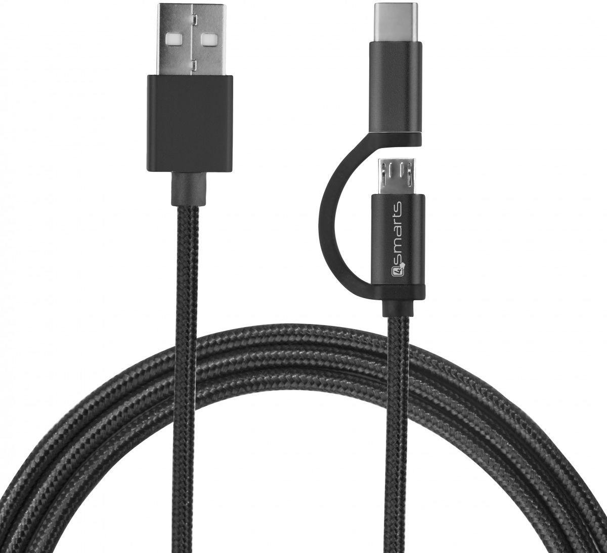 4smarts Dual Autolader met 2-in-1 Kabel Zwart afbeelding 5