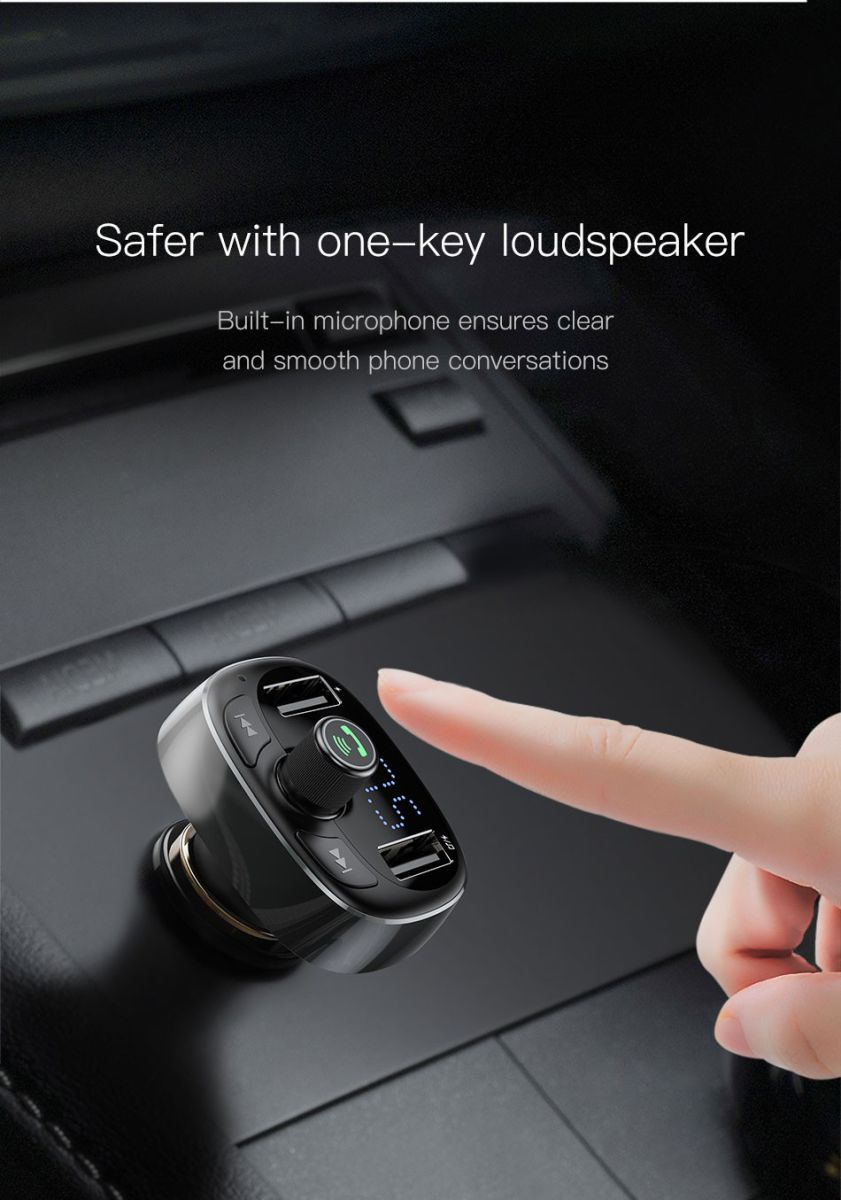 Baseus Bluetooth Muziek FM Transmitter en USB Autolader afbeelding 8