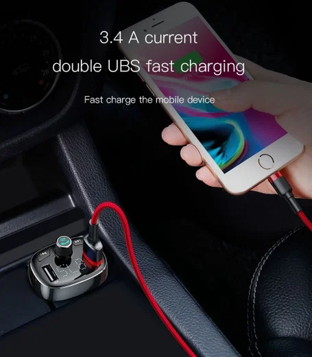 Baseus Bluetooth Muziek FM Transmitter en USB Autolader afbeelding 10