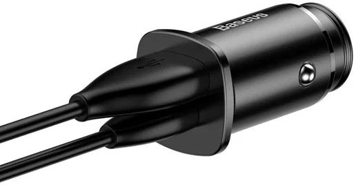 Baseus Dubbele Poort Universele USB+USB-C 30W Snellader Adapter Zwart afbeelding 3