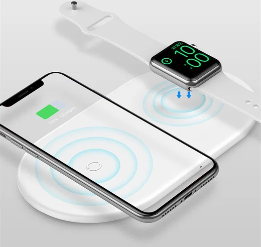 Baseus 2 in 1 Draadloze Oplader voor iPhone en Apple Watch Wit afbeelding 6