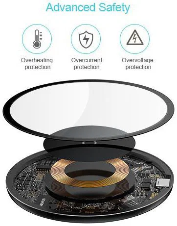 Baseus Draadloze Oplader 10W met USB naar Lightning Kabel 1.2M Clear afbeelding 5
