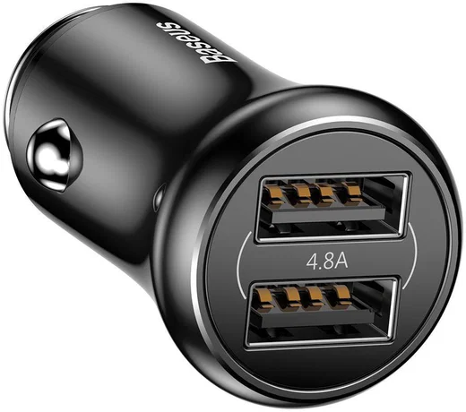 Baseus Dubbele USB Fast Charge Autolader Zwart afbeelding 1