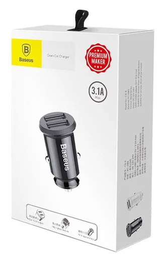 Baseus Dubbele USB Fast charge Autolader 15W Zwart afbeelding 8