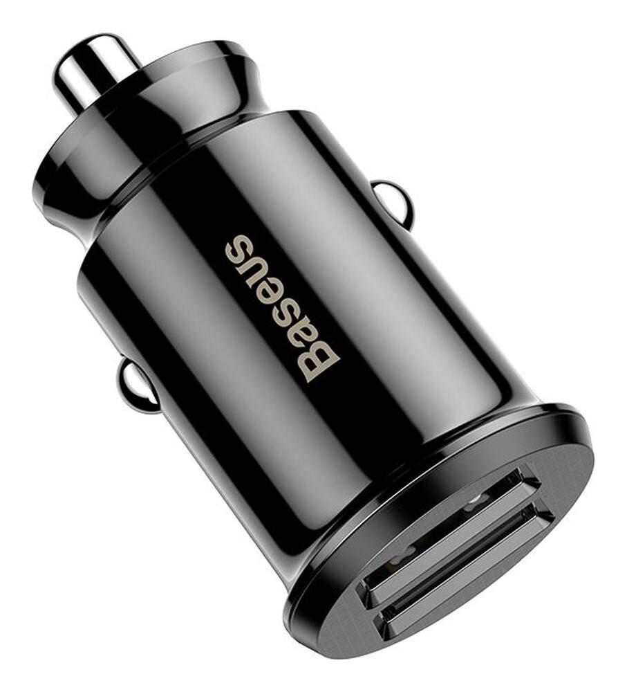Baseus Dubbele USB Fast charge Autolader 15W Zwart afbeelding 4