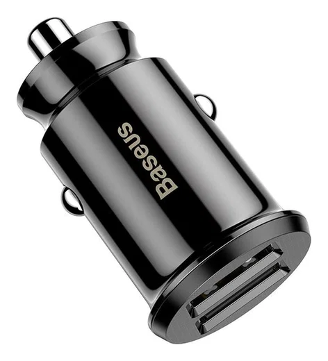 Baseus Dubbele USB Fast charge Autolader 15W Zwart afbeelding 4