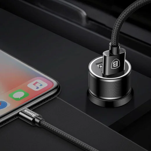 Baseus Dubbele Fast Charge Autolader met iPhone Kabel afbeelding 9