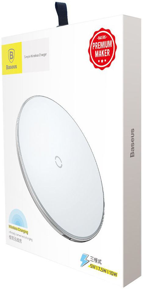 Baseus Qi Draadloze 10W Snellader Wit afbeelding 11
