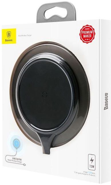 Baseus Metal Qi Draadloze 7.5W Snellader Zwart afbeelding 6
