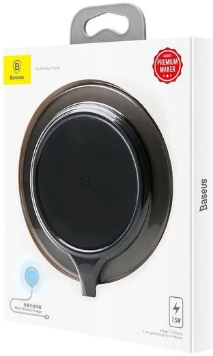 Baseus Metal Qi Draadloze 7.5W Snellader Zwart afbeelding 6