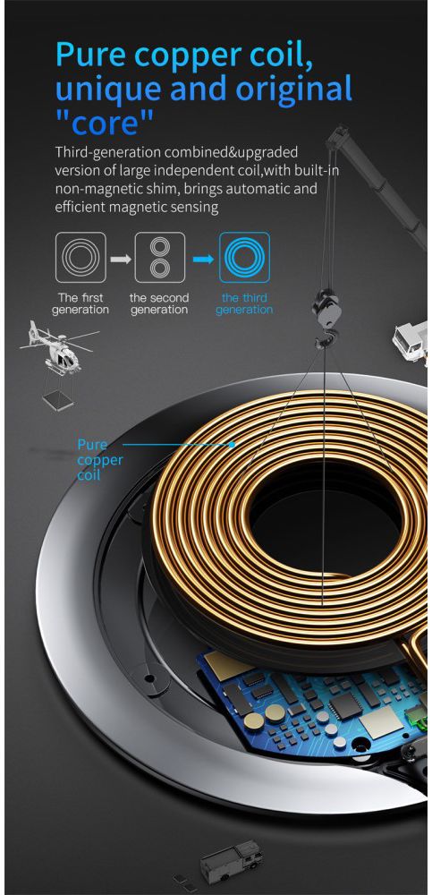 Baseus Metal Qi Draadloze 7.5W Snellader Wit afbeelding 15