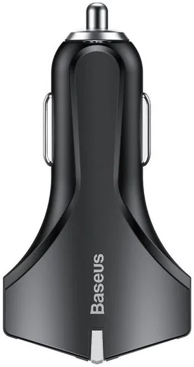 Baseus Small Rocket QC3.0 Dubbele USB Autolader Zwart afbeelding 2