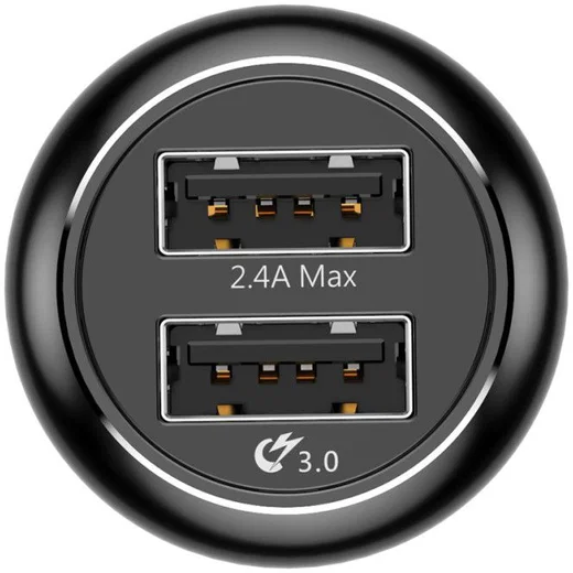 Baseus Gentry Dual USB Quick Charge 3.0 Autolader Zwart afbeelding 4