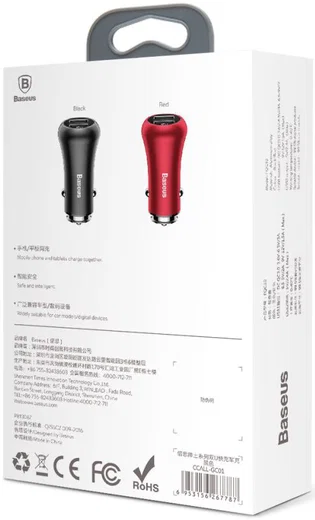 Baseus Gentry Dual USB Quick Charge 3.0 Autolader Zwart afbeelding 7