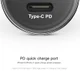 Baseus Dubbele Autolader Type-C PD en USB Quick Charger 3.0 Zwart afbeelding 5